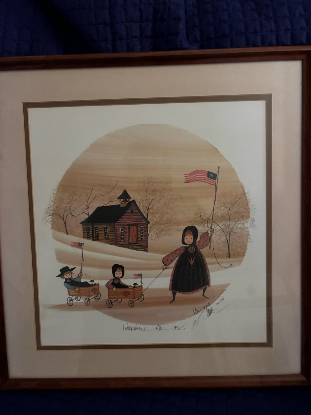 P Buckley Moss Numbered,Signed “Independence Ride” Framed